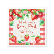 Berry First Birthday - Strawberry 1. Girl-Party