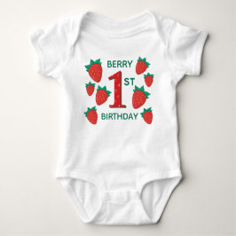 Berry First Birthday Strawberry Baby Outfit Baby Strampler