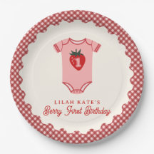 Berry First Birthday Strawberry Bodysuit