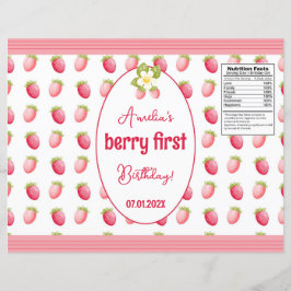 Berry First Birthday Strawberry Design
