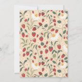 Berry First Birthday Strawberry Einladung (Rückseite)