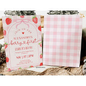 Berry First Birthday Strawberry Einladung