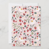 Berry First Birthday Strawberry Einladung (Rückseite)