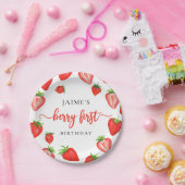 Berry First Birthday | Strawberry Erster Geburtsta Pappteller (Party)