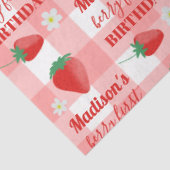 Berry First Birthday Strawberry Erster Name Seidenpapier (Ausschnitt)