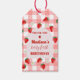 Berry First Birthday Strawberry First 1. Willkomme Geschenkanhänger