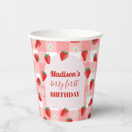 Berry First Birthday Strawberry First 1. Willkomme Pappbecher