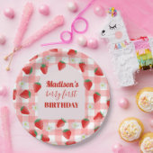 Berry First Birthday Strawberry First 1. Willkomme Pappteller (Party)