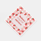 Berry First Birthday Strawberry First 1. Willkomme Serviette (Ecke)