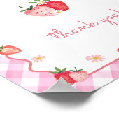 Berry First Birthday Strawberry Geschenke Poster (Ecke)