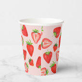 Berry First Birthday Strawberry Girl 1. Geburtstag Pappbecher (Rechts)