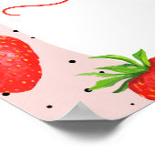 Berry First Birthday Strawberry Girl Willkommen Poster (Ecke)