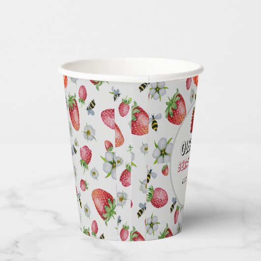 Berry First Birthday Strawberry Pappbecher (Rechts)