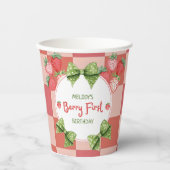 Berry First Birthday Strawberry Party  Pappbecher (Vorderseite)