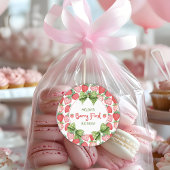 Berry First Birthday Strawberry Party Runder Aufkleber