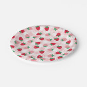 Berry First Birthday Strawberry Party Teller (Schrägansicht)