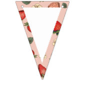 Berry First Birthday Strawberry Pattern One Wimpelkette (Erste Fahne)