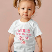 Berry First Birthday Strawberry Pink Baby T-shirt