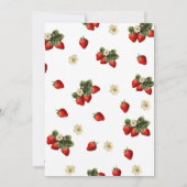 Berry First Birthday Strawberry Summer Gingham 1. Einladung (Rückseite)