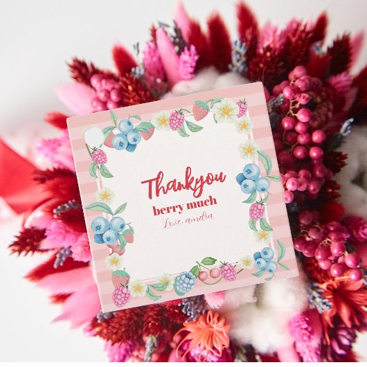 Berry First Birthday Strawberry Thema 1. Geburtsta Geschenkanhänger