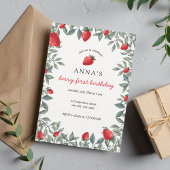 Berry First Birthday | Strawberry Themed Birthday Einladung