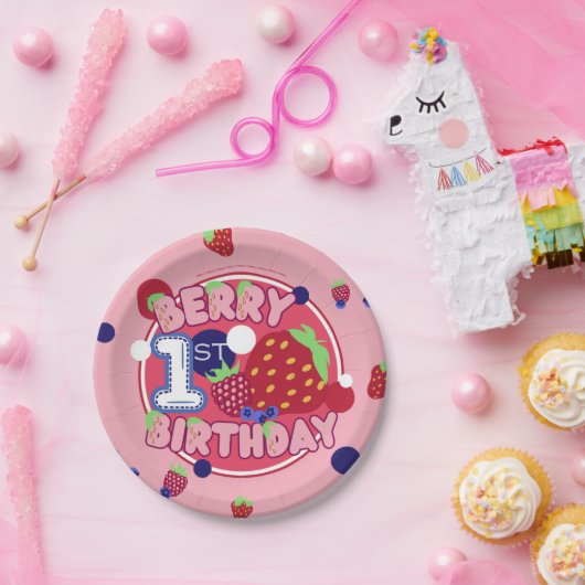 Berry First Birthday Tellers Pappteller (Party)