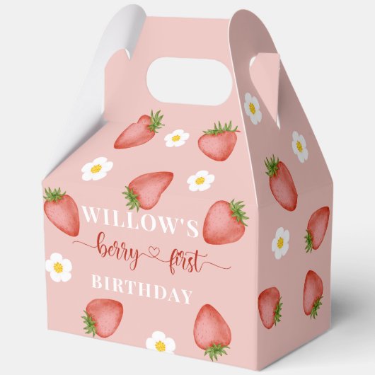 Berry First Birthday Theme Party Boxes Geschenkschachtel (Vorderseite)