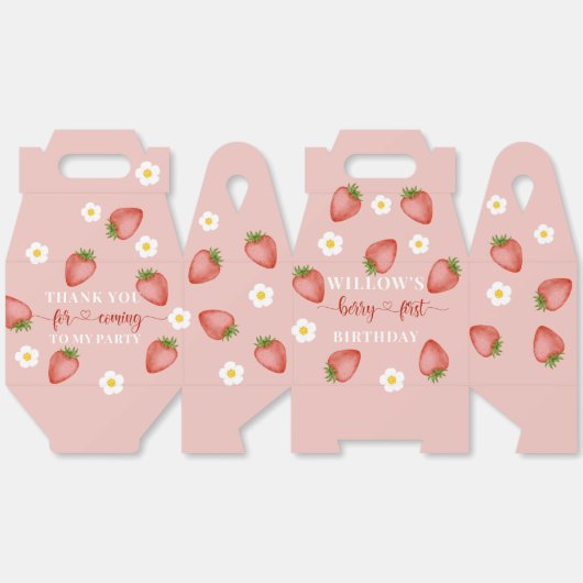 Berry First Birthday Theme Party Boxes Geschenkschachtel (Ungeklappt)