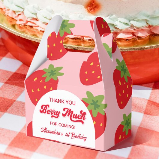 Berry First Birthday Vielen Dank Geschenkschachtel