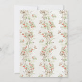 Berry First Birthday Vintage Floral Einladung (Rückseite)