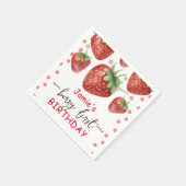 Berry First Birthday Watercolor Serviette (Ecke)