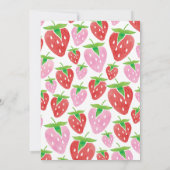 Berry First Birthday Watercolor Strawberry Party Einladung (Rückseite)