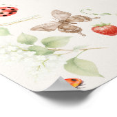 Berry First Birthday Welcome Sign Poster (Ecke)