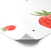 Berry First Birthday Welcome Sign Poster (Ecke)