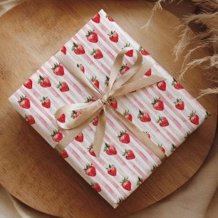 Berry First Birthday Wrapping Paper Geschenkpapier