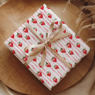Berry First Birthday Wrapping Paper Geschenkpapier