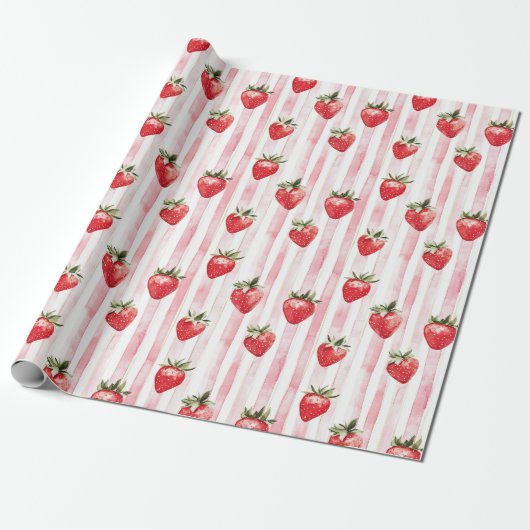 Berry First Birthday Wrapping Paper Geschenkpapier (Ungerollt)