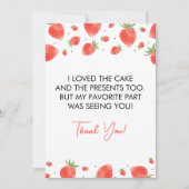 Berry First Bithday Dankeschön-Karte Einladung (Vorderseite)