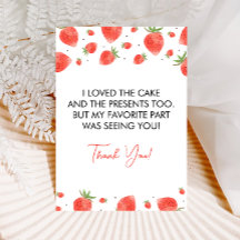 Berry First Bithday Dankeschön-Karte