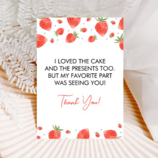 Berry First Bithday Dankeschön-Karte Einladung