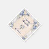Berry First Blue Garden Party 1. Geburtstag Serviette (Ecke)