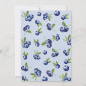 Berry first blueberries Kindergeburtstag Einladung (Rückseite)