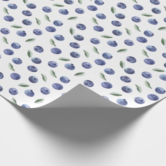 'Berry First' Blueberry 1. Geburtstag Geschenkpapier (Ecke)