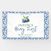 Berry First Blueberry 1. Geburtstag Party Banner (Horizontal)