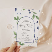 Berry First Blueberry 1. Geburtstag Party Einladung