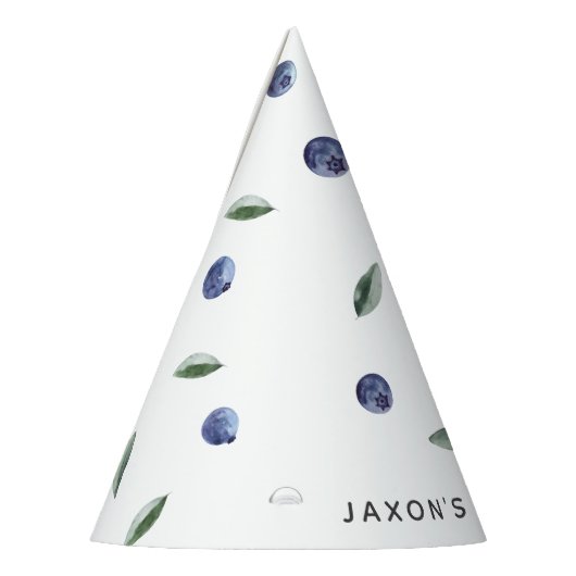 'Berry First' Blueberry 1. Geburtstag Partyhütchen (Links)