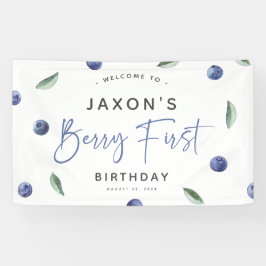 'Berry First' Blueberry 1. Geburtstags-Party Banner
