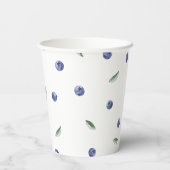 'Berry First' Blueberry 1. Geburtstags-Party Pappbecher (Rückseite)