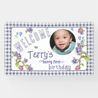 Berry First Boys Geburtstagsbanner Banner