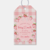 Berry First Cute 1. Geburtstag Erdbeere Geschenkan Geschenkanhänger (Vorderseite)